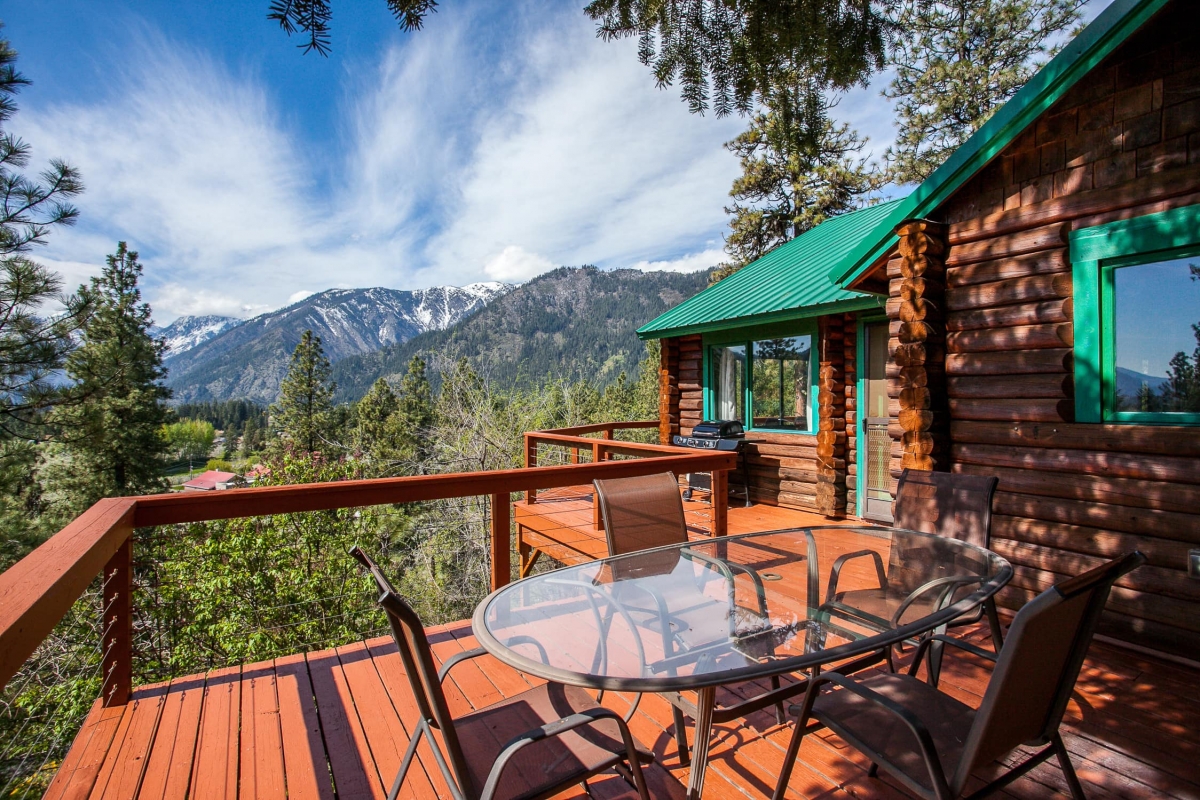 Illustration of Mountain Vacation Rentals With Clipped Hydroelectric Systems
